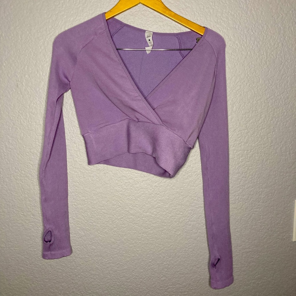 Balance Athletica Purple Long Sleeve Dance Crop M